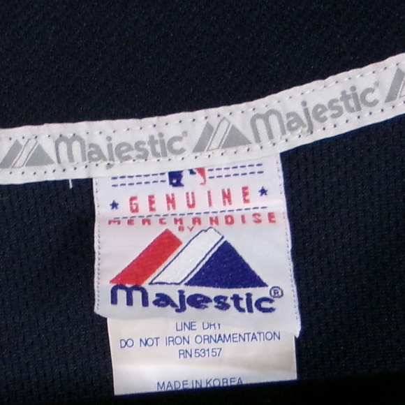 EC Majestic Genuine Merch Atlanta Braves RedWhiteBlue MLB Retro90’s Jersey SzXXL - Picture 6 of 6